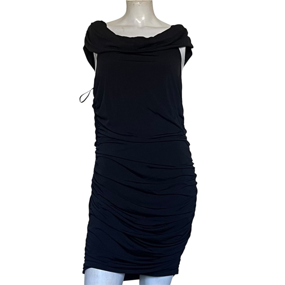 Forever 21 Black Ruched Mini Dress